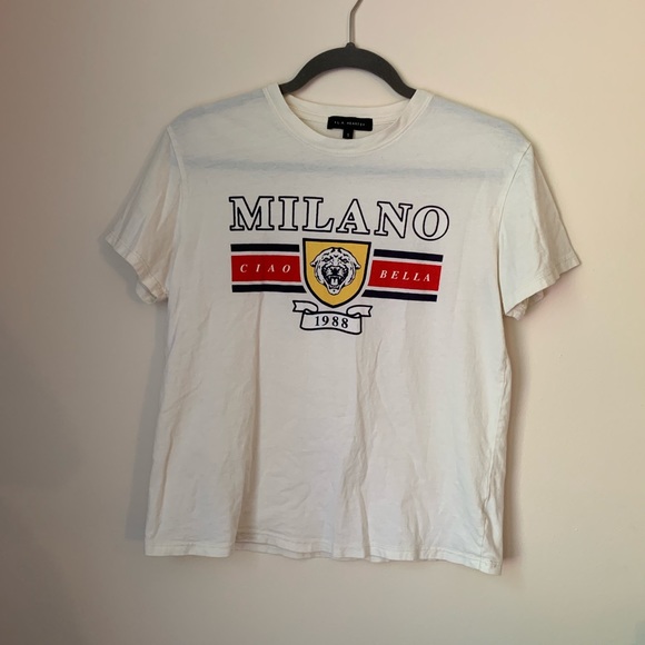 La Hearts Tops - Pacsun LA Hearts Milano Ciao Bella Cream Tee